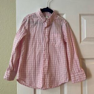 Crew Cuts Pink and White Gingham Boys Oxford Button Down